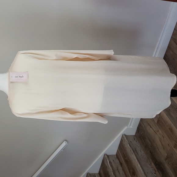 Cal Style NWT Open Front Sheer Jacket in Peach Size M/L - Picture 5 of 9